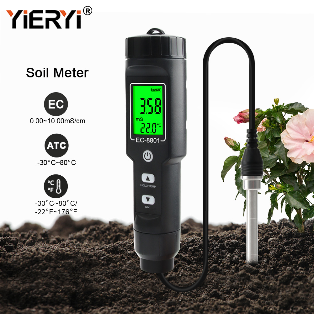 Yieryi EC/TEMP Soil Tester 0.0 - Agriculture Farming Hand Tools 评论和价格