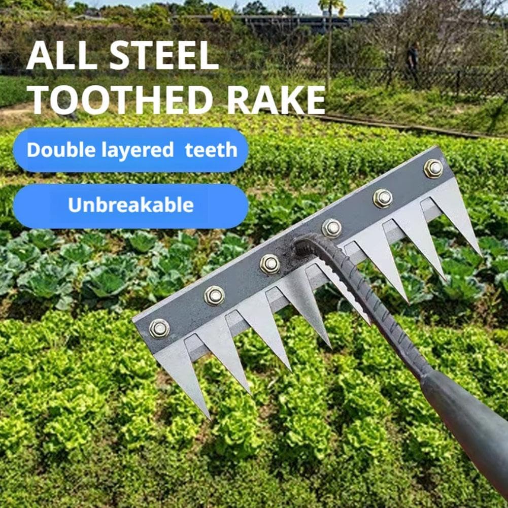 5/6/7/8 Teeth Metal Rake Garde - Agriculture Farming Hand Tools 评论和价格