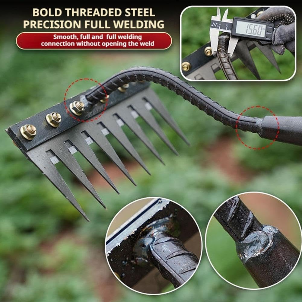 5/6/7/8 Teeth Metal Rake Garde - Agriculture Farming Hand Tools 评论和价格