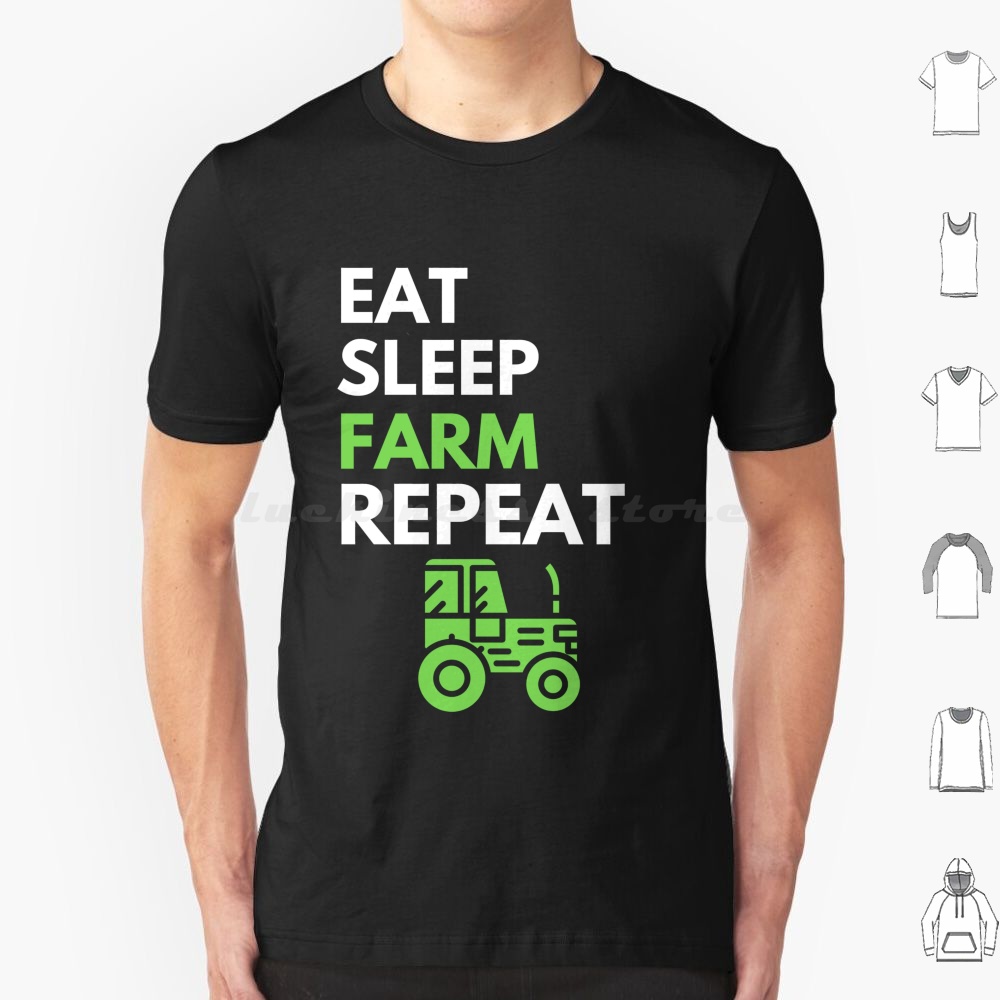 Eat Sleep Farm Repeat T Shirt  - Farming Farmer 评论和价格