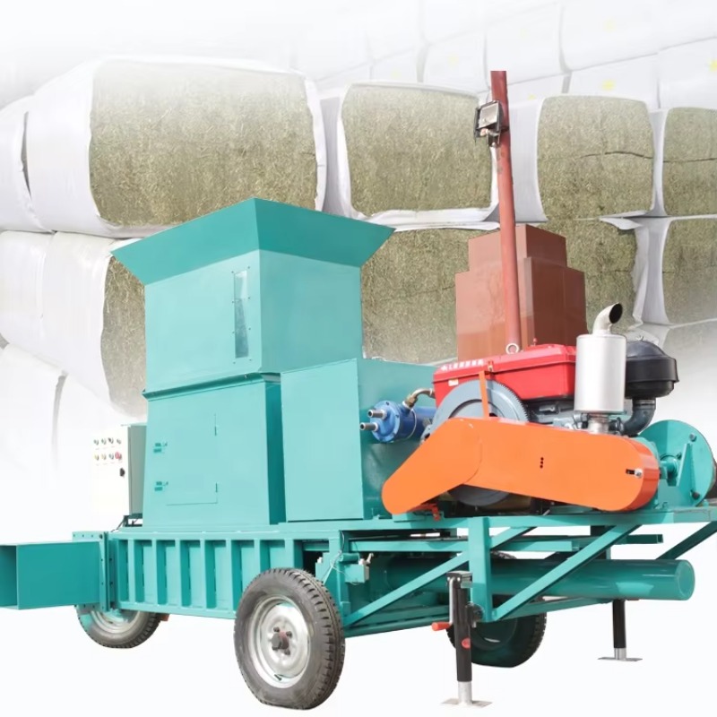 Mobile Diesel Hydraulic Alfalf - Silage Baler Machine 评论和价格