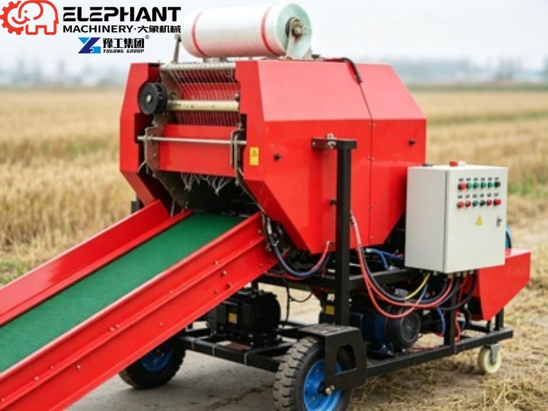 Mini Round Hay Baler Small Rol - Silage Baler Machine 评论和价格