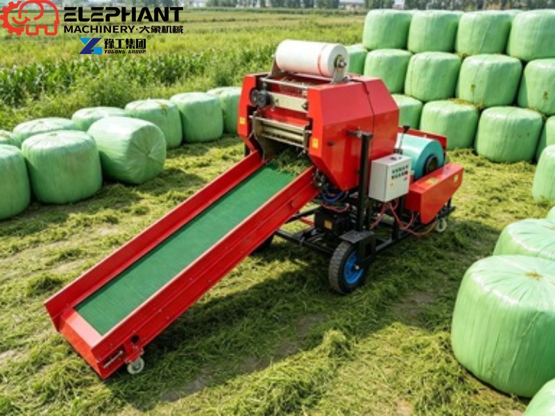 Mini Round Hay Baler Small Rol - Silage Baler Machine 评论和价格